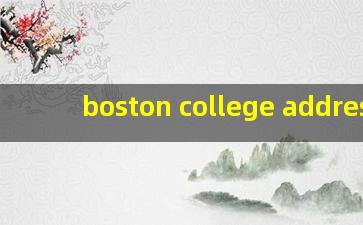 boston college address